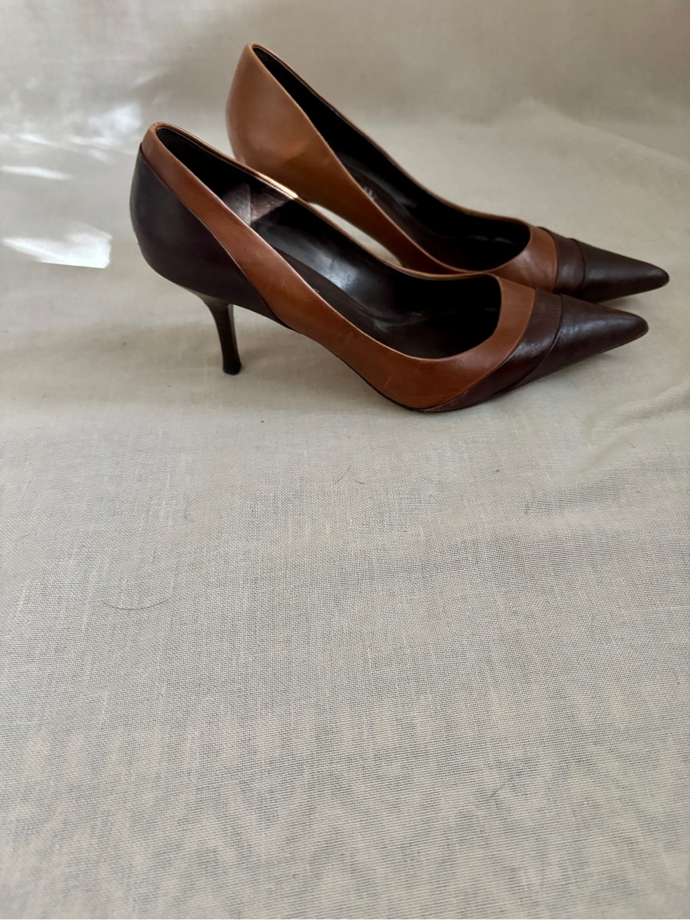 ALDO Leather Pointed-Toe Heels — Size 38
